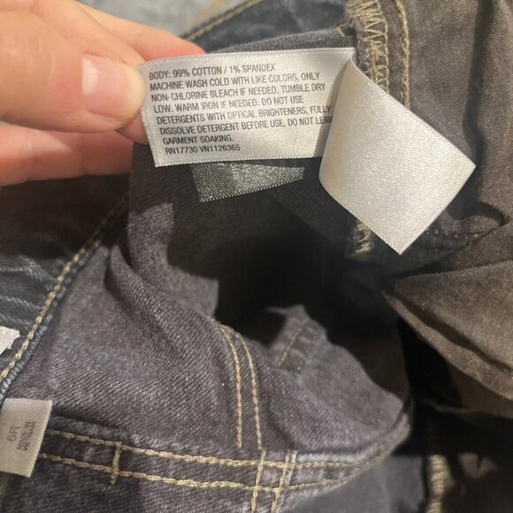 Y2K Style Jeans Women’s Size 8 Black High Rise Wise Leg Dark Denim Grunge Skater - Picture 8 of 12